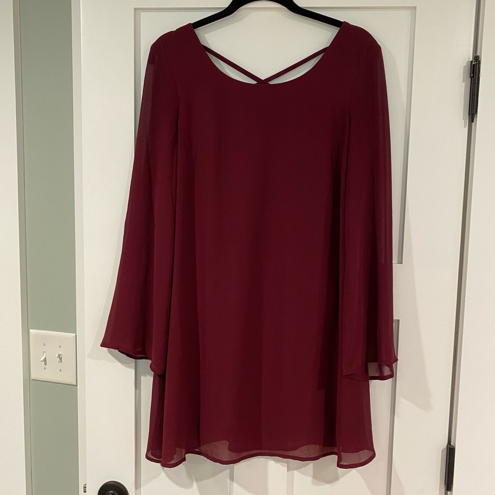 Impressions Long Sleeve Mini Dress